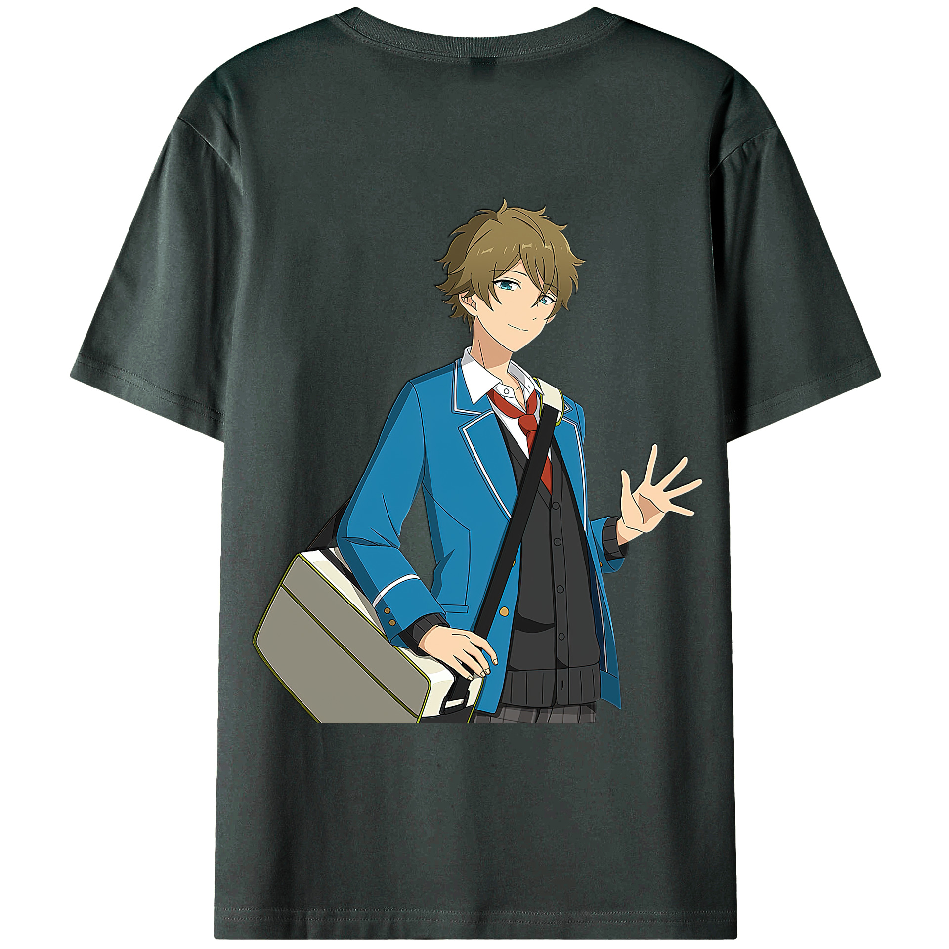 （画像用） あんさんぶるスターズ! Ensemble Stars 綿100％ メンズ半袖Tシャツ（バックプリント） 通気性